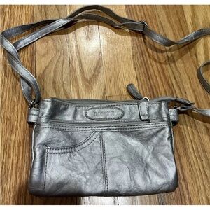 Rossetti Shoulder Or Crossbody Purse/ Handbag Silver Metalic Bag